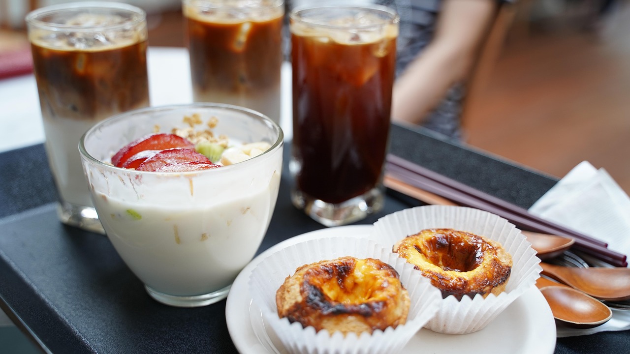 Hero image of dessert and coffee